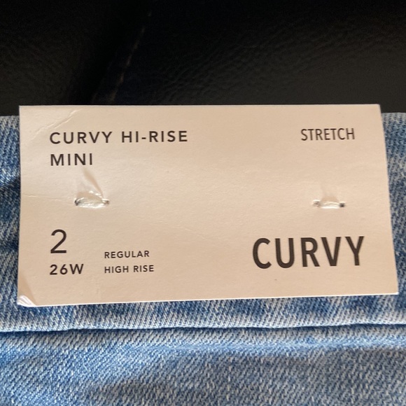 NWT Curvy High Rise Denim Skirt - Picture 3 of 4